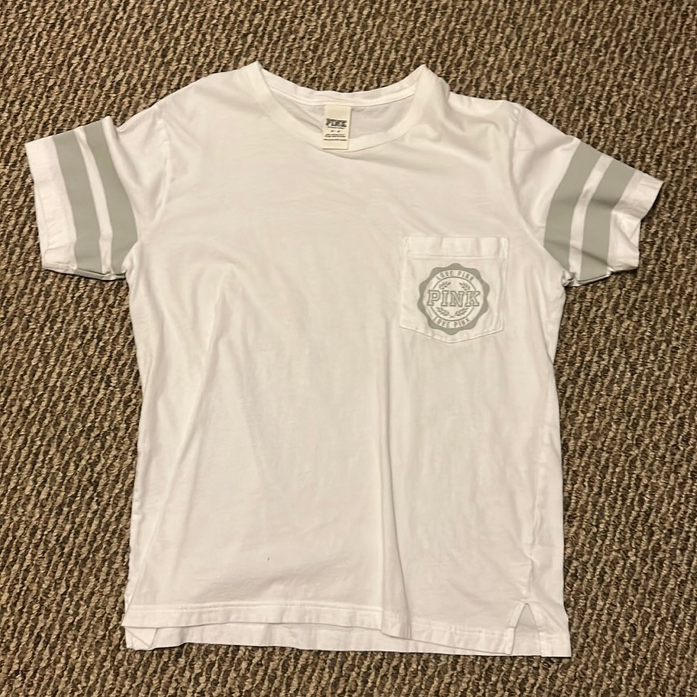 VS PINK athletic stripes oversized tshirt